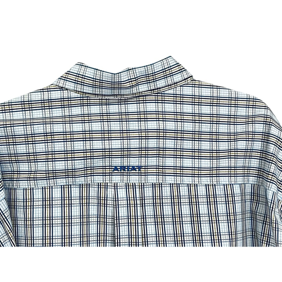 Ariat Pro Series Long Sleeve Button Down Striped Shirt Size XXL Cotton Blend Men - Picture 6 of 6